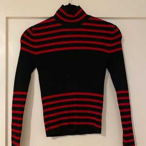 Red and black Zara turtleneck sweater